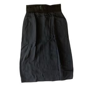 METRO Black Midi Pencil Skirt
